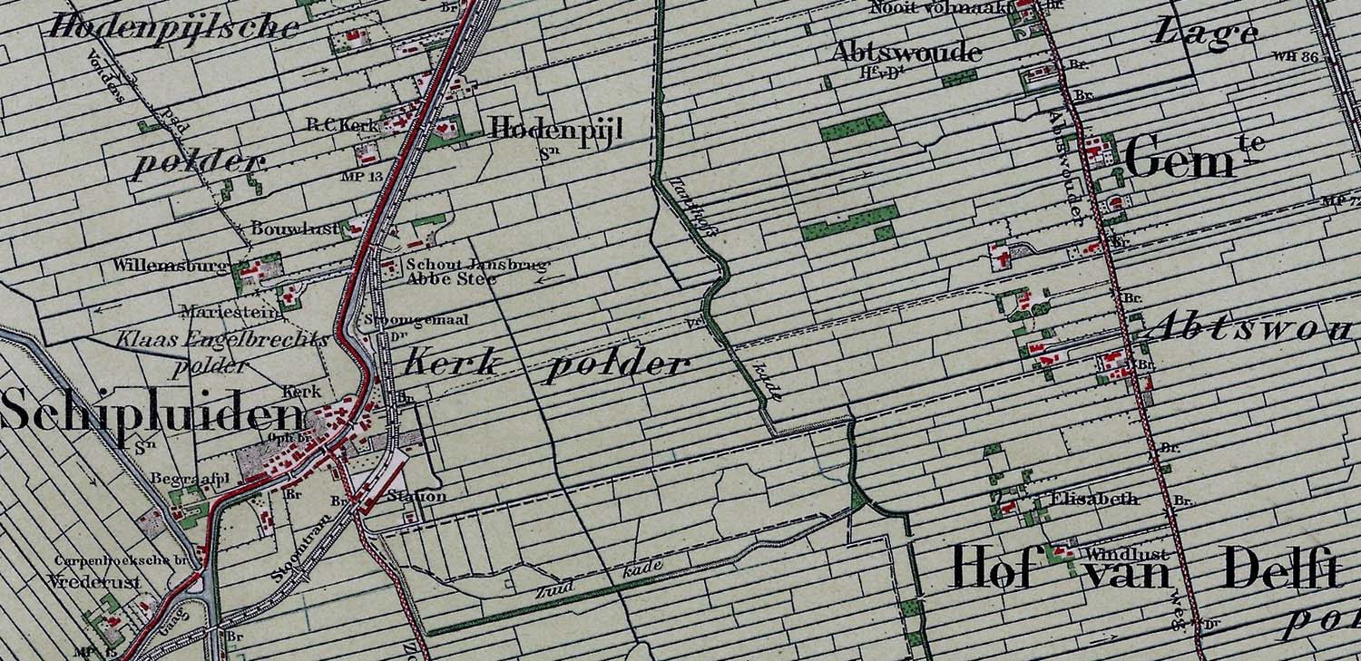 Fragment topografische kaart 1912